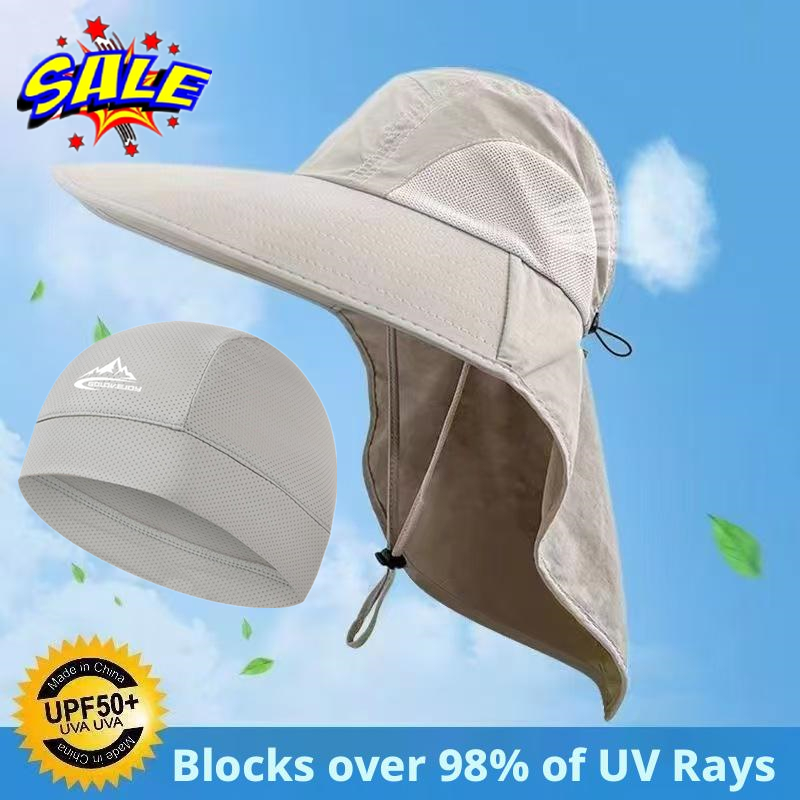 Sun Hat Wide Brim - Широкополая солнцезащитная шляпа с защитой для