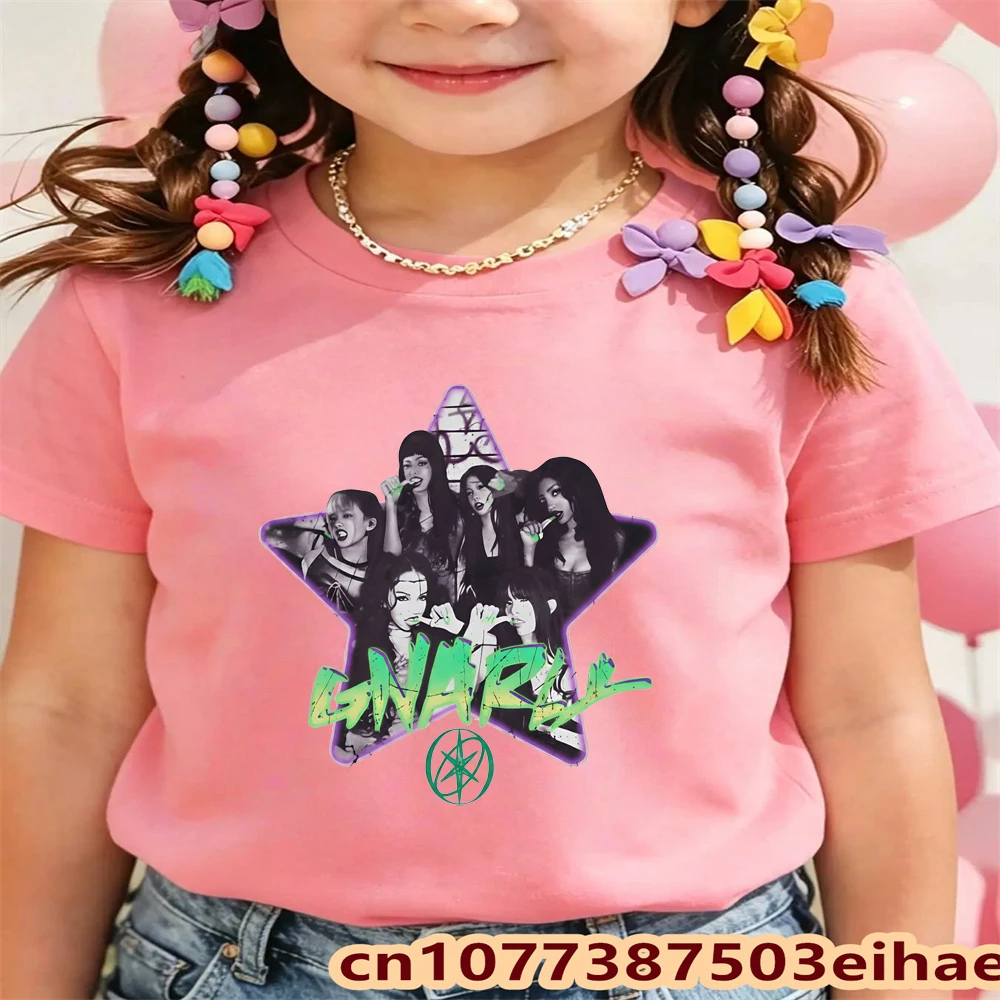 Summer Clothing Kids Sale - Футболка KATSEYE с модным принтом, летняя