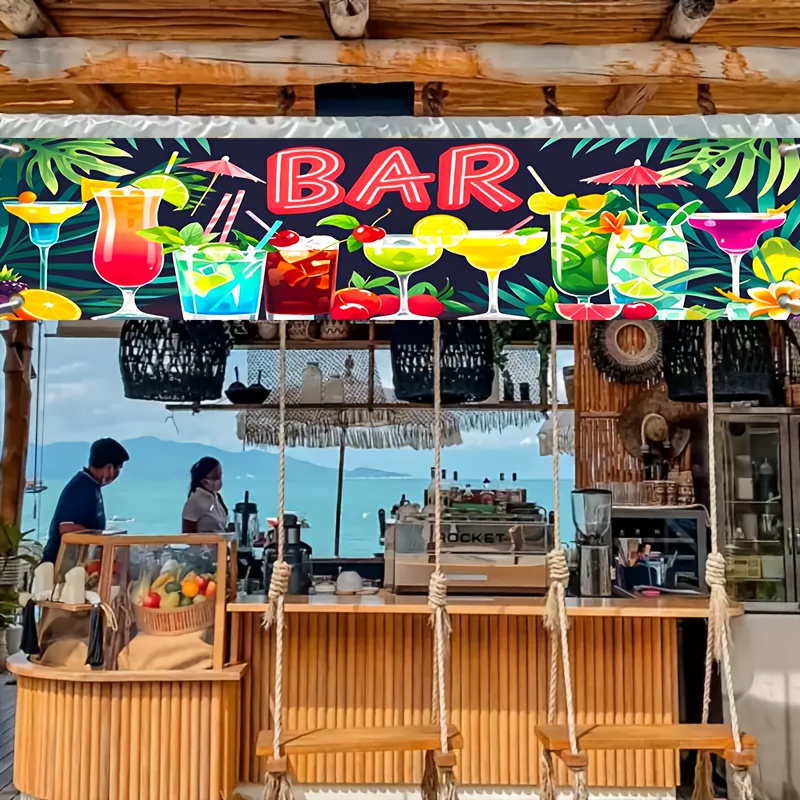 Summer Clothing Banner - Гавайский приморский бар, вечерние баннер, тропический