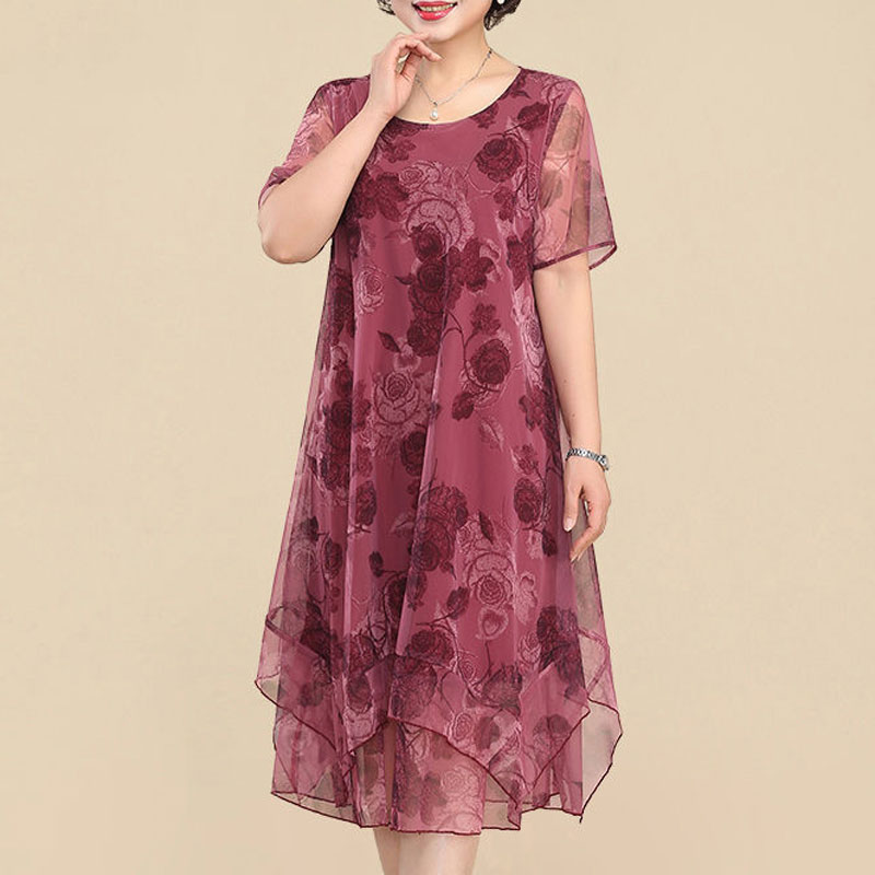 Новинка, платья с круглым выре – обзор и цена Summer Clothing For 70 Year Old Woman