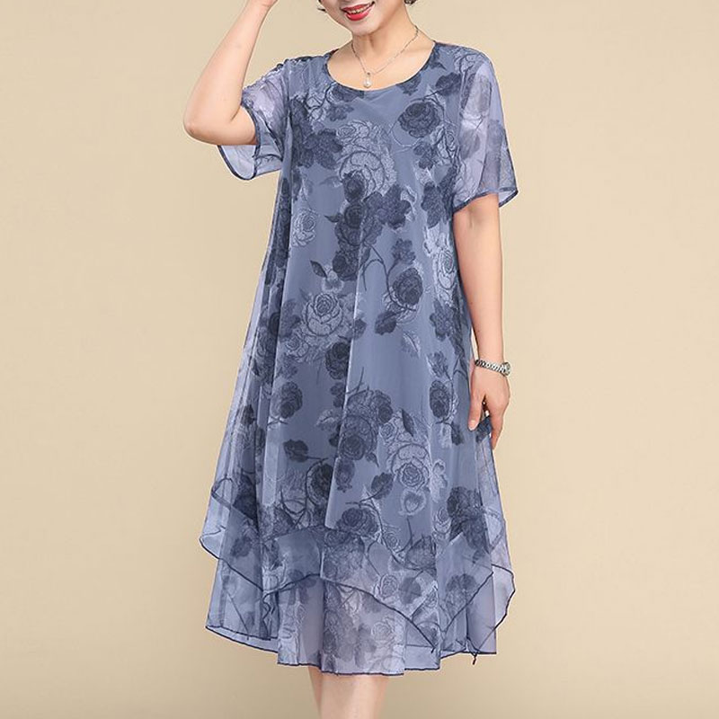Новинка, платья с круглым выре – обзор и цена Summer Clothing For 70 Year Old Woman