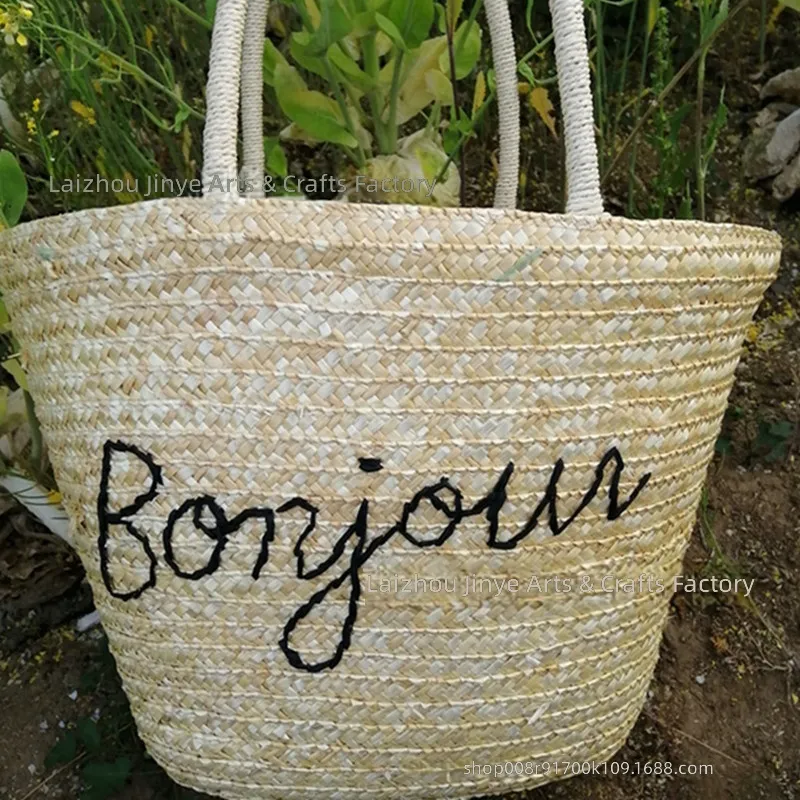 Плетеная сумка-ведро из пшенич – обзор и цена Beach Bag Straw