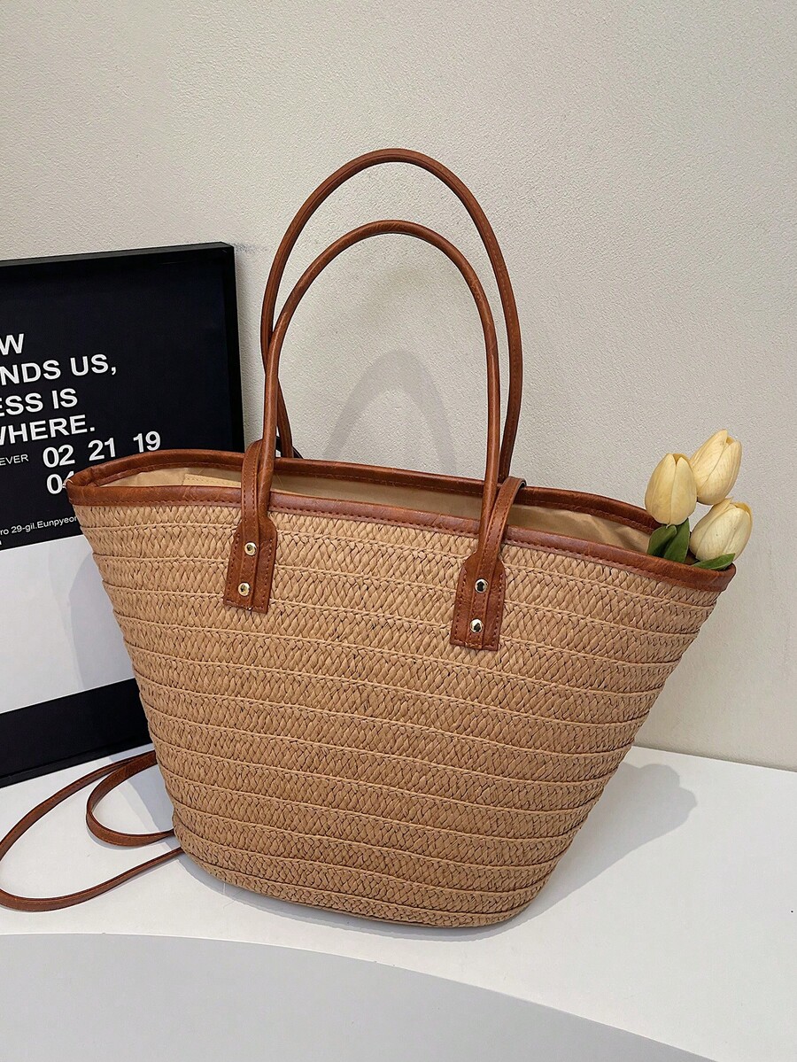 Модная вместительная плетеная  – обзор и цена Beach Bag Straw